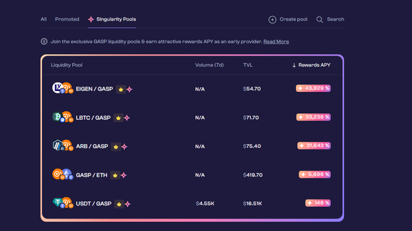 Gasp Unleashes Singularity Pools — Get In Before the Snapshot!